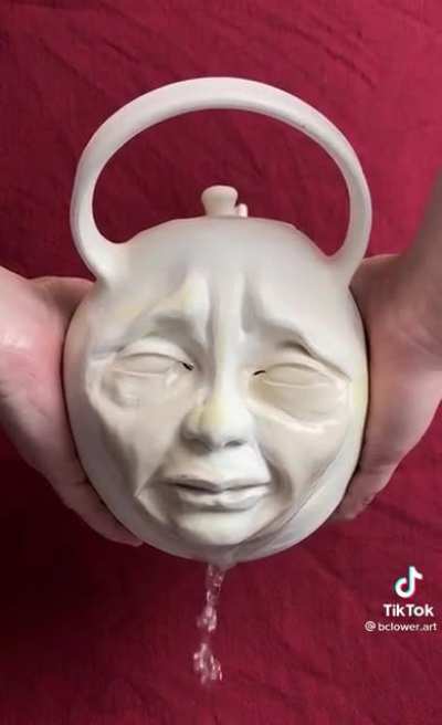 A “crying teapot”, in case you wanted to make an absolute mess of pouring your tea…
