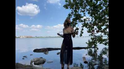 Quick strip by the rivers edge