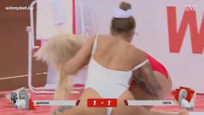 Swimsuit wrestling