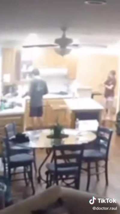 “The toaster is on fire”