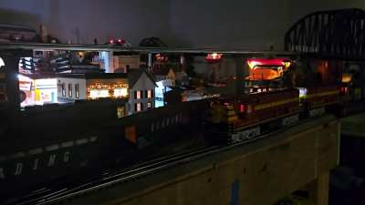 Night time is the best time to play with trains.