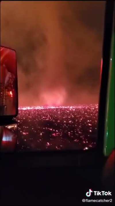 Yup— that's a fire tornado looking like something from the prince of egypt. mfs gon' have to stop doing gender reveals for good.