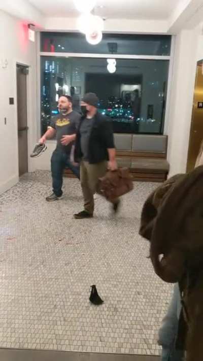 At least they started with masks on.