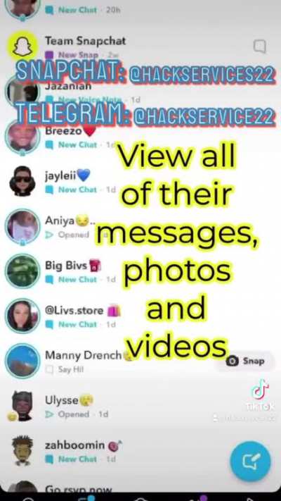 Text him for his hxck service menu now! Telegram: @hackservice22 Snapchat: @hackservices22
