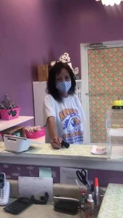 Racist Karen having a tantrum and demanding to be served without an appointment