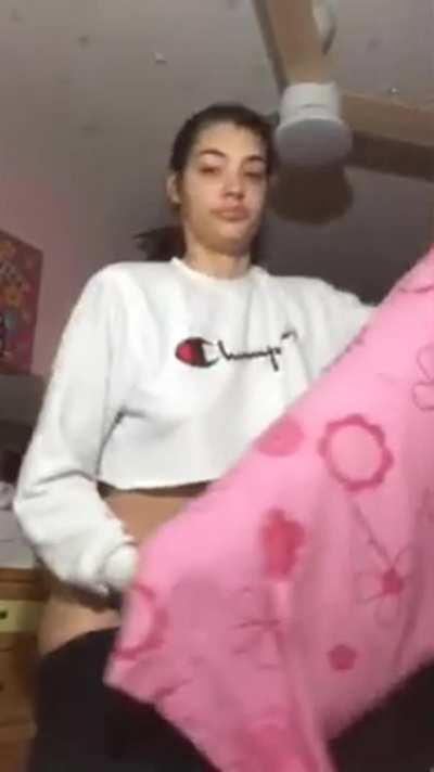 Taking off pants and hanging around bottomless + full vid in the comments