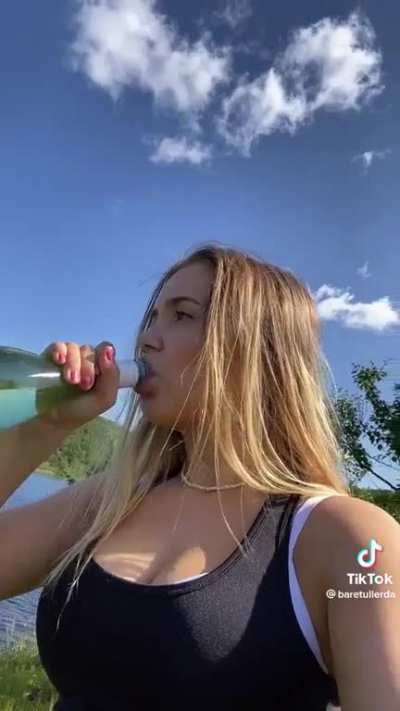 Norwegian beauty out in nature