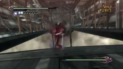 Bayonetta in first-person is terrifying.