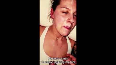 Mom gets a facial !