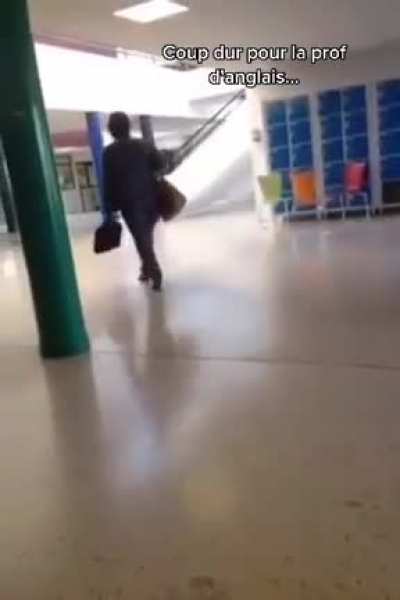 Falling teacher