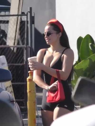 Out in LA in a black bodysuit