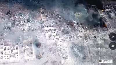Footage of a Russian mechanized group attempting to attack the Aggregate Plant in Vovchansk: Ukrainian drones drop munitions on the Russian infantry and vehicles resulting in losses (September 2024) 