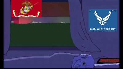 Marines living on an Air Force base.