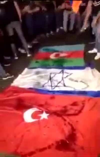 Traditional flag burning ritual