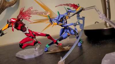 Revoltech evangelion evolution eva 02 beast and anima eva 01 final model