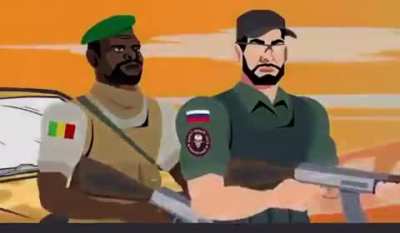 New episode of the pro-Russian propaganda against the French (shown as zombies & snakes) in Africa.