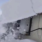 Cleaning the snow