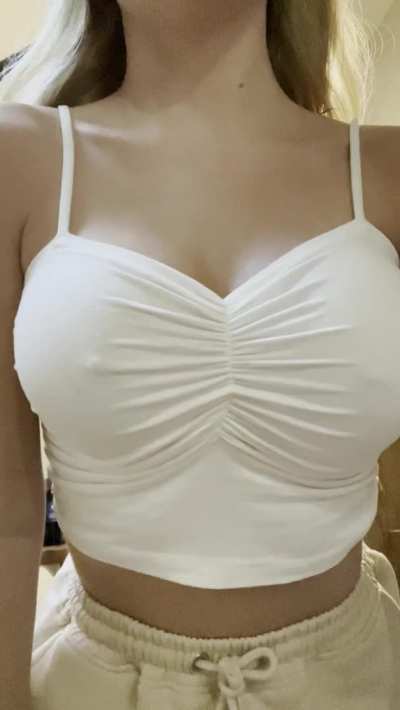No bra for easy access.. 😉