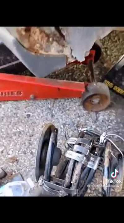 Holding together a 1000lb spring with hose clamps
