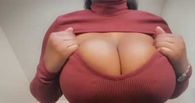 Pulling my boobies out ;)