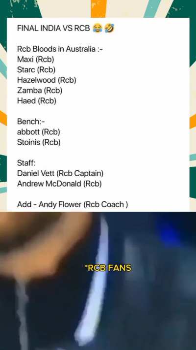 No need to worry guysz it's India vs RCB (blood) tomorrow.