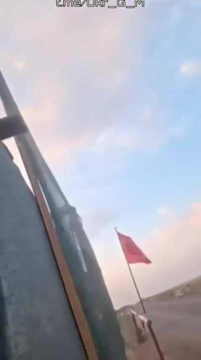 FPV drone intercepted by small arms fire seconds before impact.