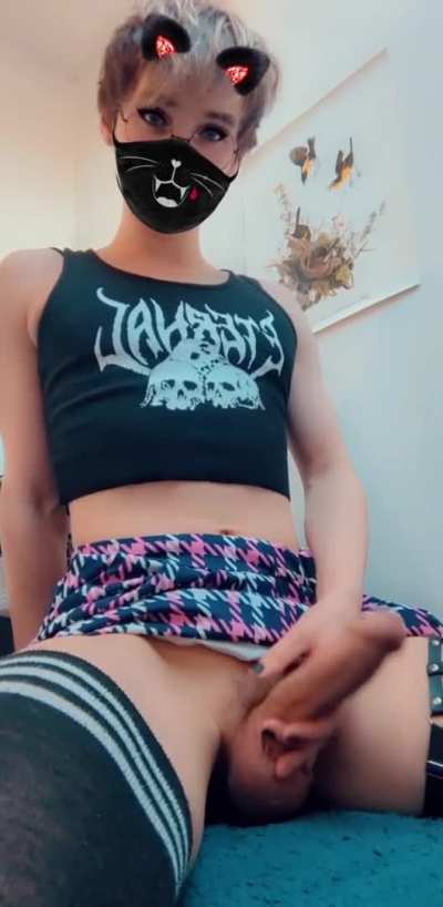 Want me to keep my skirt on? 😘🖤