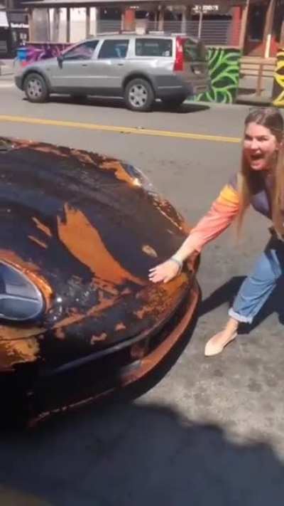 Porsche covered in Sequins