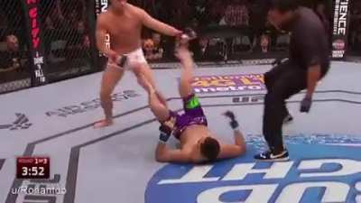 Jorge Masvidal getting dropped and somehow staying conscious