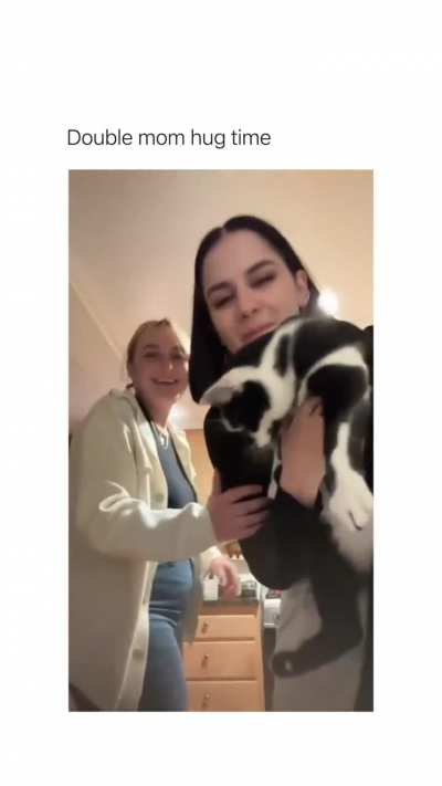 He really doesn't like hugs