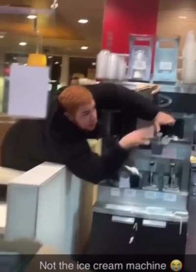 Old mate wasn’t happy that their “ice cream machine was down”
