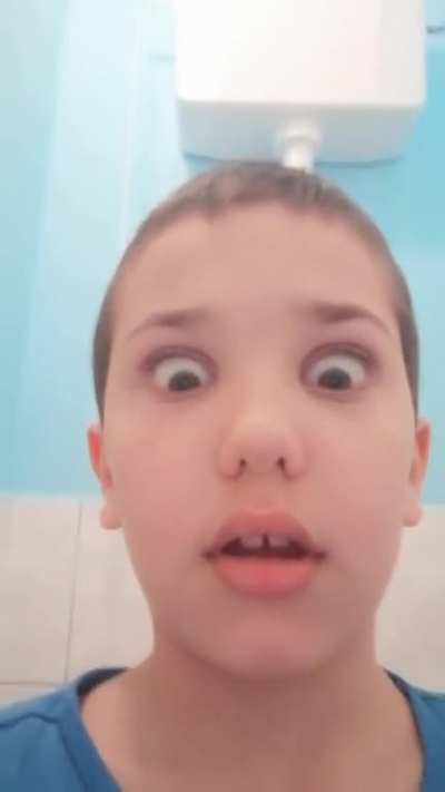 My 8yo made this video on the toilet