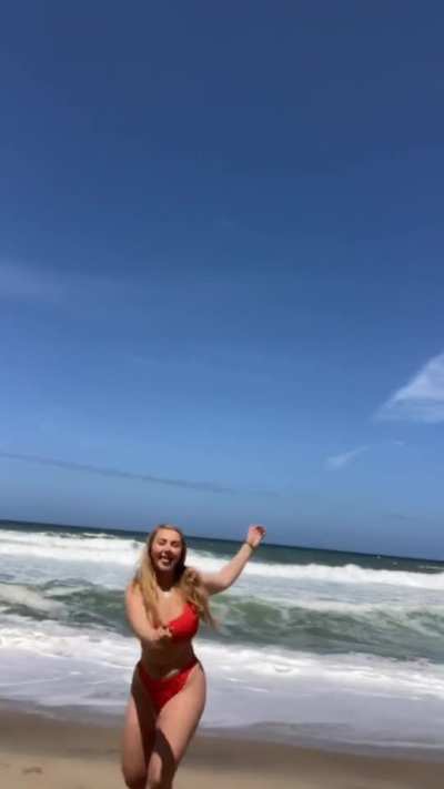 on the beach