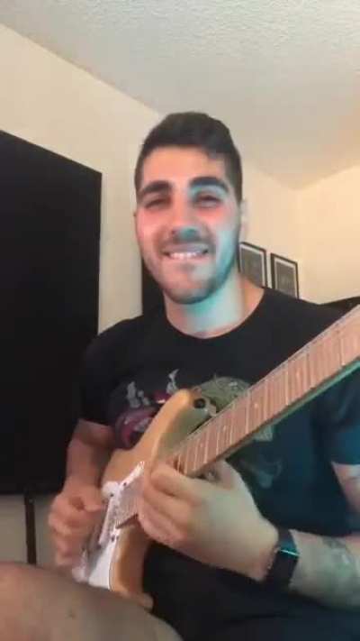 POV tiktoker grabs a guitar