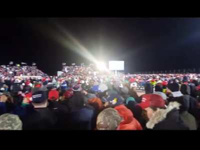 I went to my first ever rally last night and it happened to be trumps last rally. Just pulling into the parking lot and seeing just how many people were there put the biggest smile on my face. I love the amount of enthusiasm his supporters have. Make sure