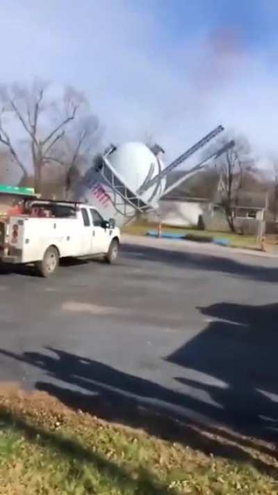 Watch out for the water tower!