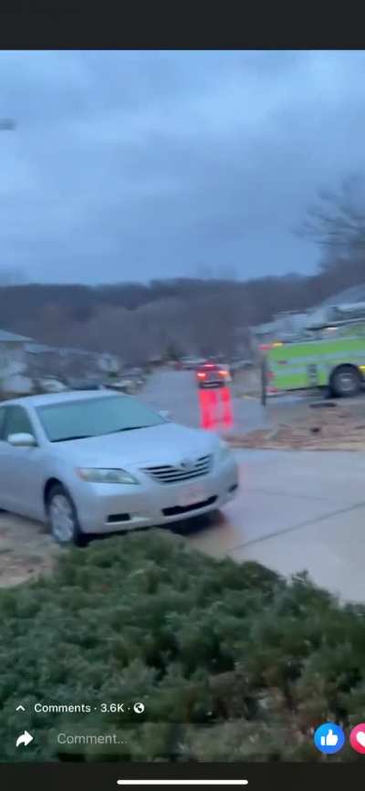 Fire truck loses it on ice