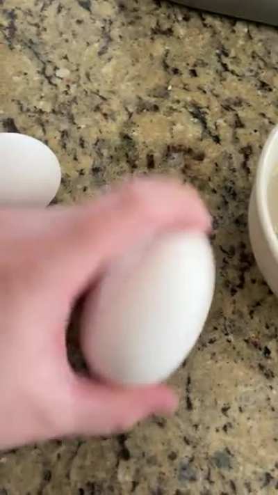 Found a weird oblong egg and then—