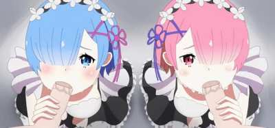 When both Rem and Ram are hungry for some dick