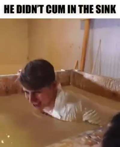 He didn’t cum in the sink 😔