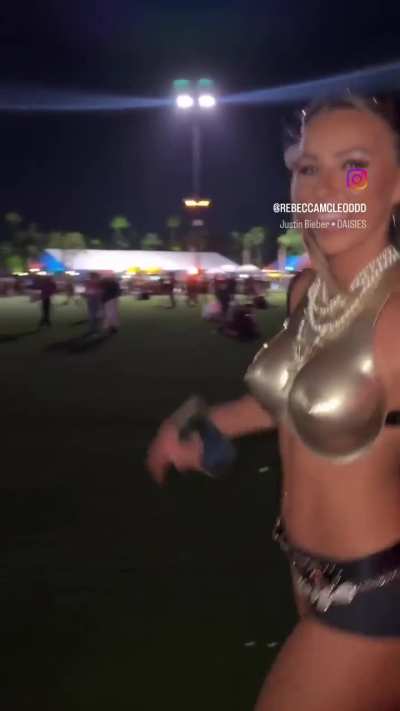 She is technically not topless, even when she is wearing her own tits mold...
