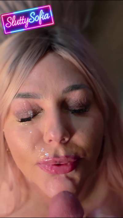 SluttySofia Facial, Cum in Mouth, Cum Swallow, Cumpilation!