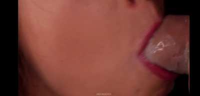 He made him cum then broke the condom and took it all