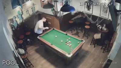Man Accuses His Partner of Scamming Him at a Pool Hall, Then Shoots him with Three Blanks