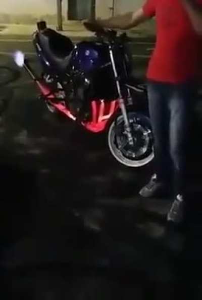 Let me rev the bike bike until it...