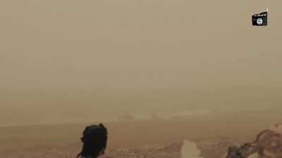 ISIS militants taking casualties against Iraqi troops, Iraq, Nineveh Governorate, 2016