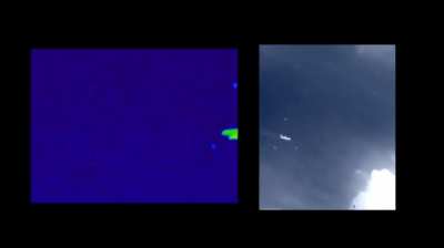Video side by side of airliner 