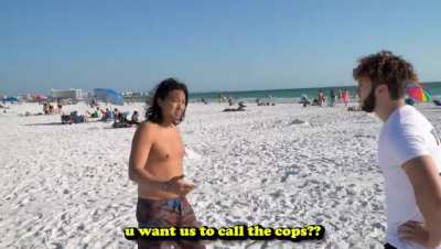 Douchebag Youtuber has his mic thrown into the ocean