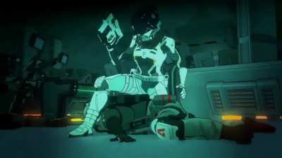 This shot from SFTO: VOIDWALKER would be great to have as a Wraith's finisher.
