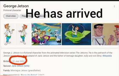 he has arrived